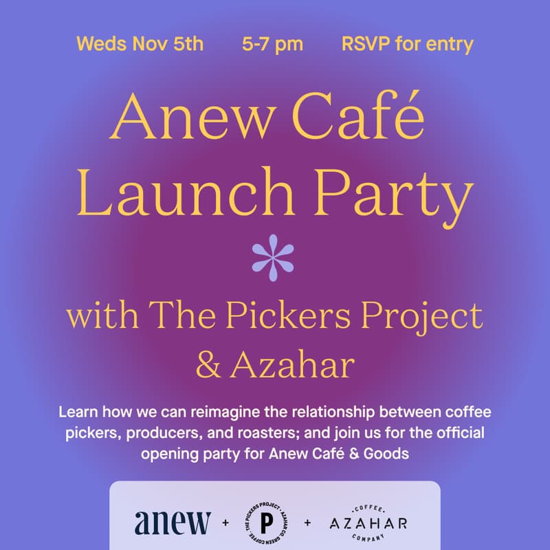 Cover Image for Anew Café Launch Party and Talk with The Pickers Project