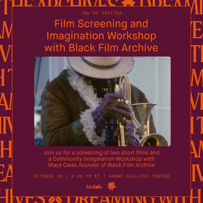 Cover Image for Dreaming with the Archives Film Screening + Imagination Workshop with Black Film Archive