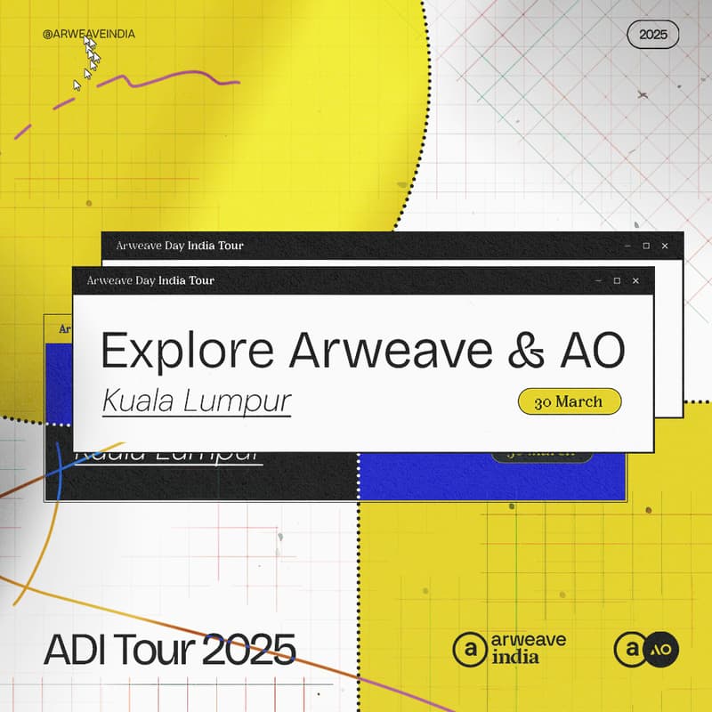Cover Image for Arweave Day India (ADI) Tour: Greater Kuala Lumpur Edition