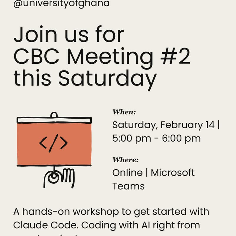 Cover Image for CBC Meeting #2 - Claude Code Workshop