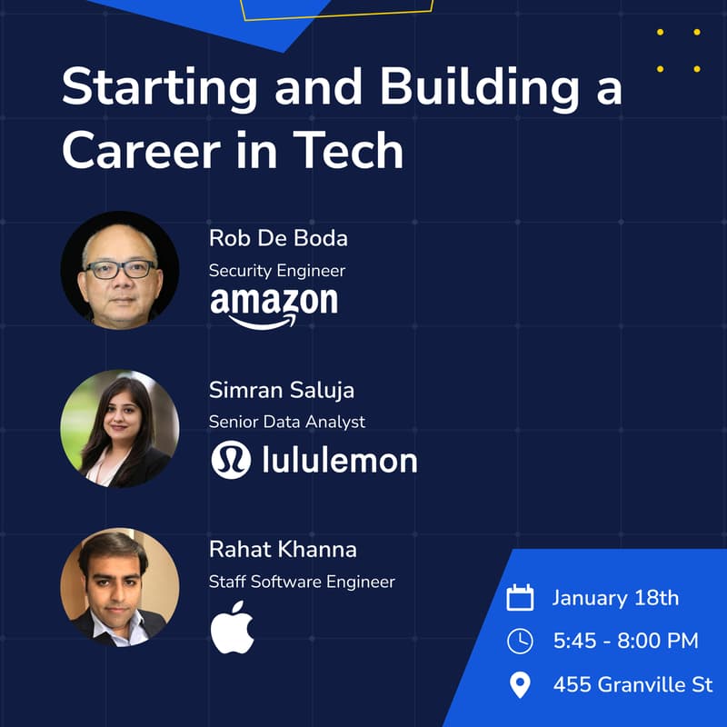 Cover Image for Starting and Building a Career in Tech
