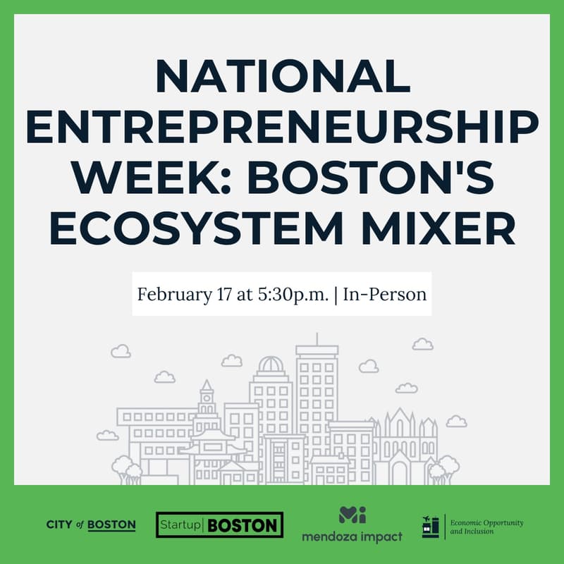 Cover Image for National Entrepreneurship Week: Boston's Ecosystem Mixer