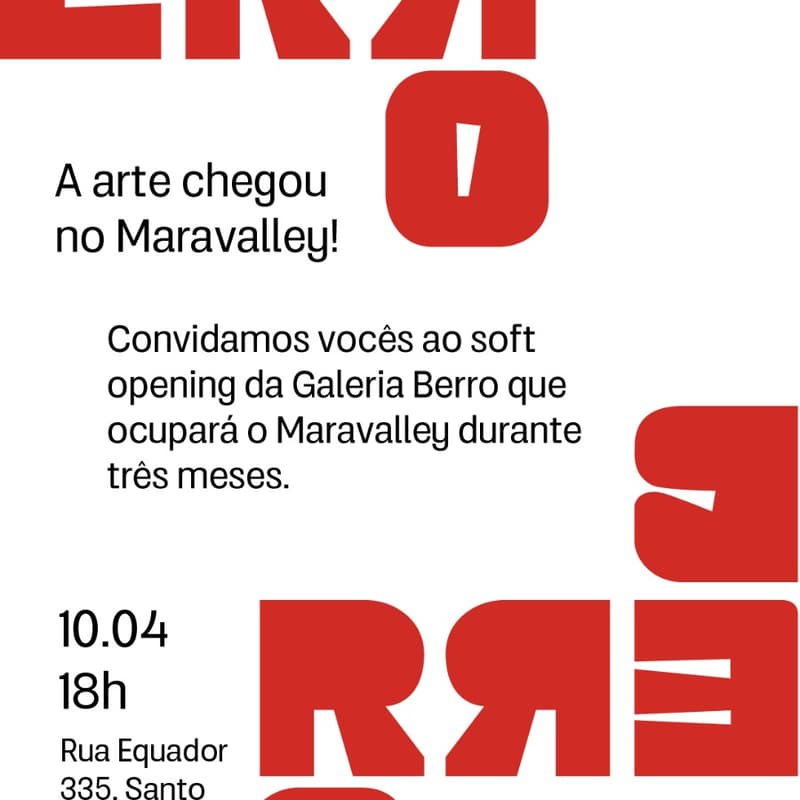 Imagem de capa para Soft opening- Galeria Berro