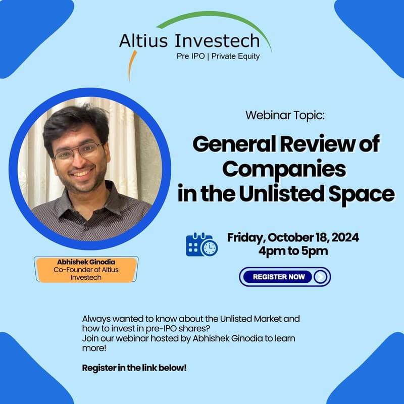 Cover Image for Altius Investech Webinar: General Review of Companies in the Unlisted Space