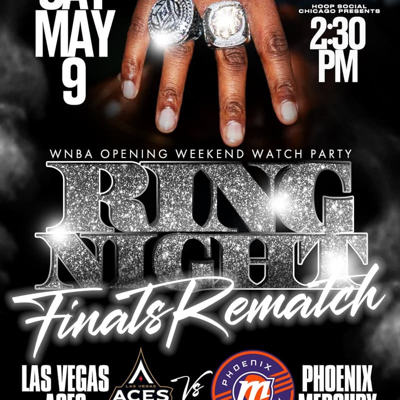 Cover Image for Hoop Social Presents: WNBA Opening Weekend Watch Party — Ring Night & Finals Rematch