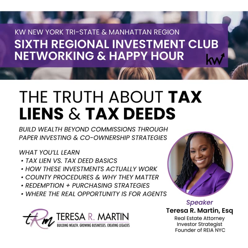 Cover Image for 6th Regional Investment Club Meeting: The Truth About Tax Liens & Tax Deeds