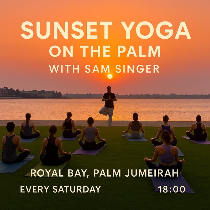 Cover Image for 🌅 Sunset Yoga on the Palm with Sam Singer