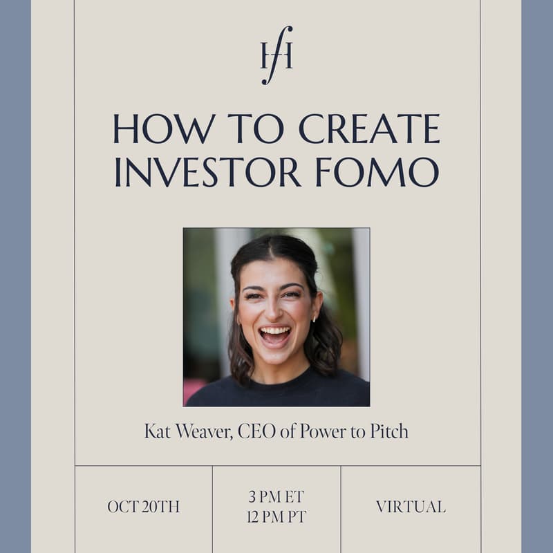 Cover Image for Fund Her Network – Virtual Workshop on How To Create Investor FOMO (No Matter Your Stage) with Power to Pitch