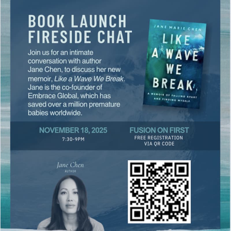 Cover Image for A Conversation with Jane Chen, author of 'Like A Wave We Break'