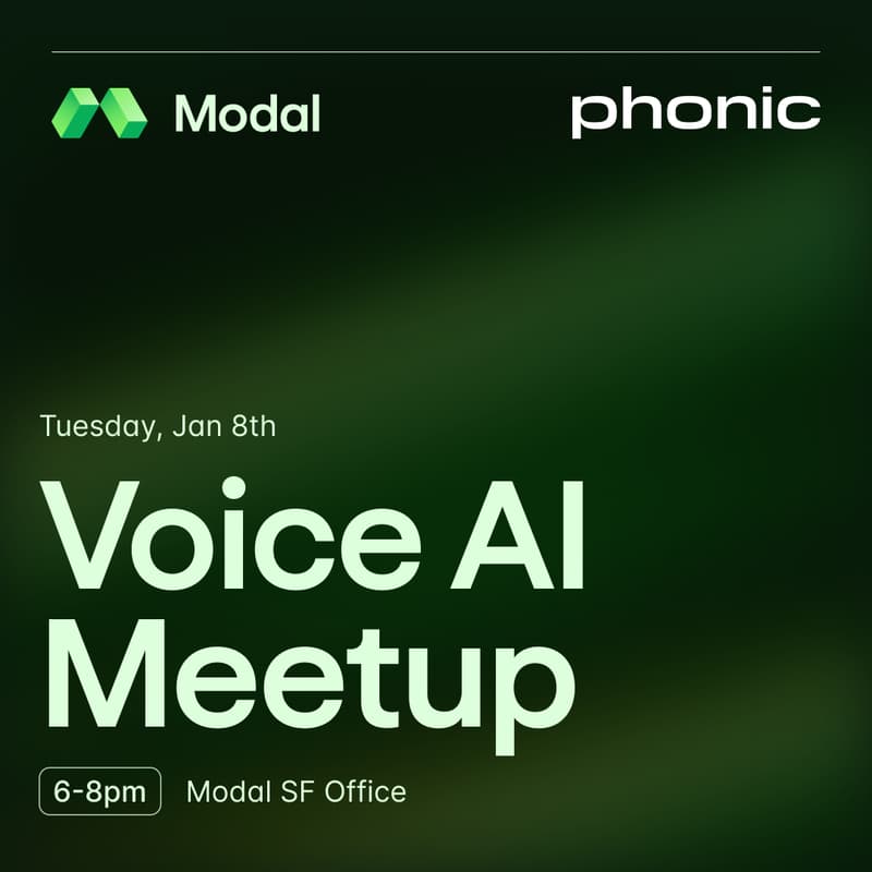 Cover Image for Voice AI Builders Meetup with Modal & Phonic