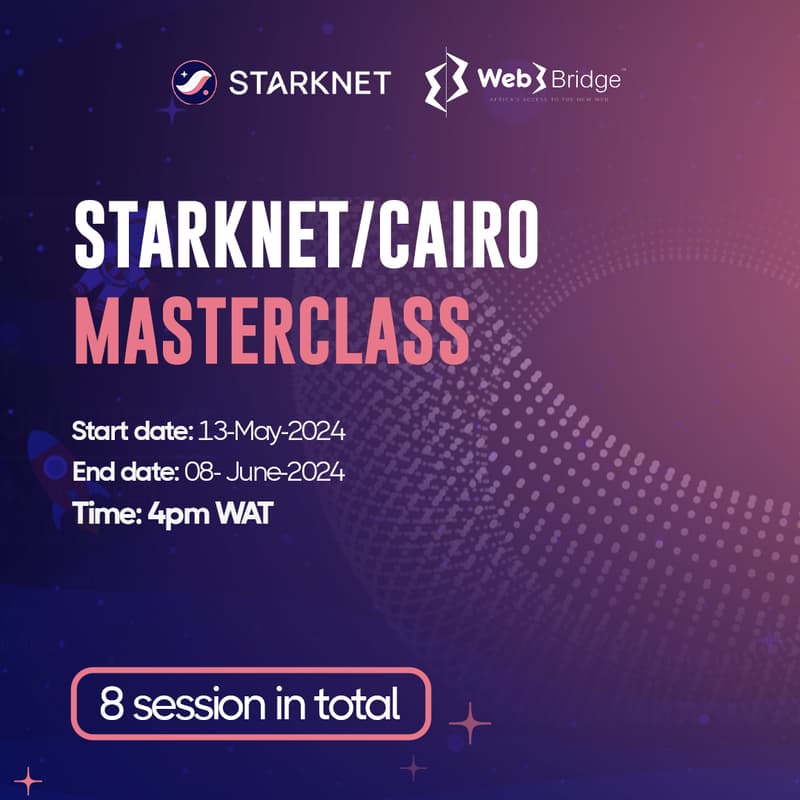 Cover Image for Starknet Cairo Masterclass