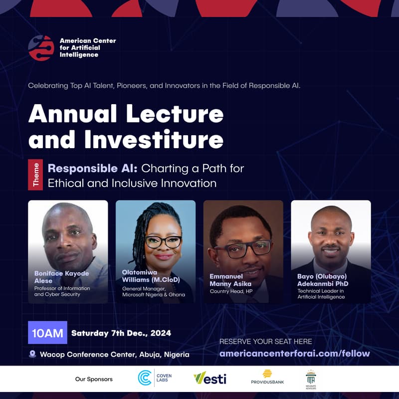 Cover Image for American Centre For Intelligence Annual Public Lecture & Investiture