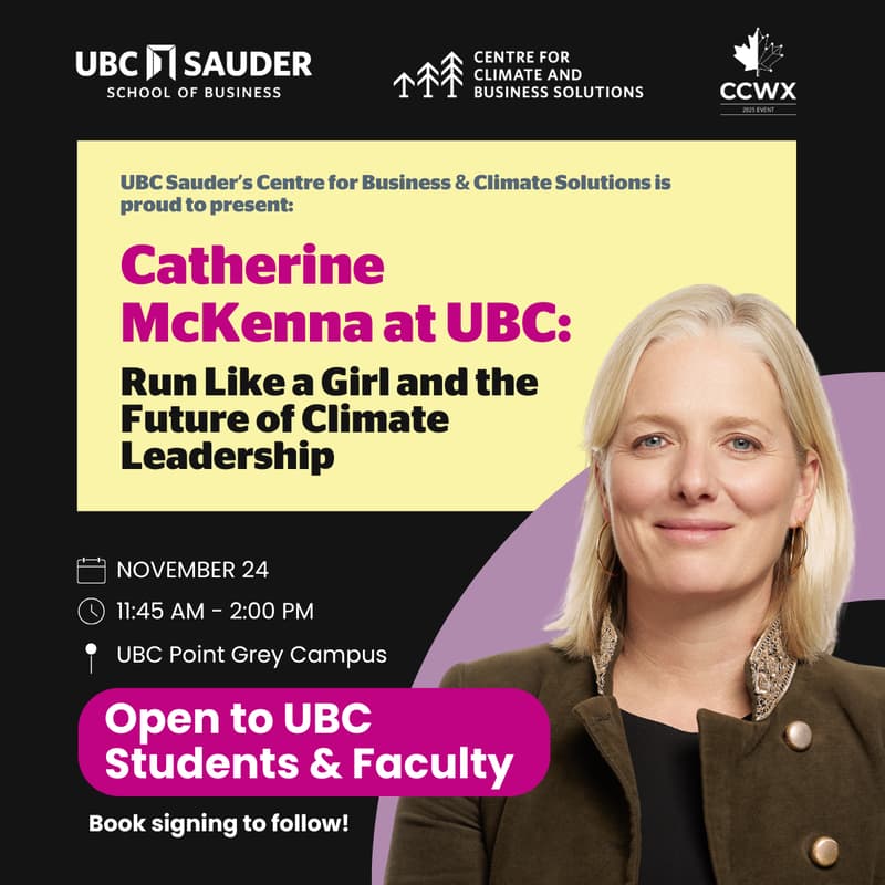 Cover Image for Catherine McKenna at UBC: Run like a Girl and The Future of Climate Leadership