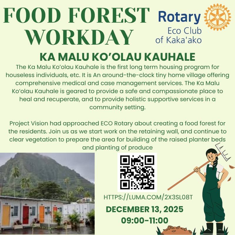 Cover Image for Food Forest Workday at Ko'olau Kau Hale