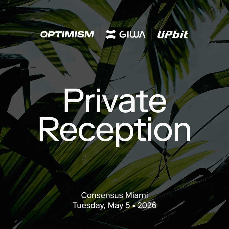 Cover Image for GIWA by Upbit and Optimism Private Reception at Consensus Miami
