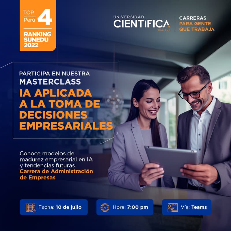 Foto de portada de Masterclass: Inteligencia Artificial Aplicada a la Toma de Decisiones Empresariales