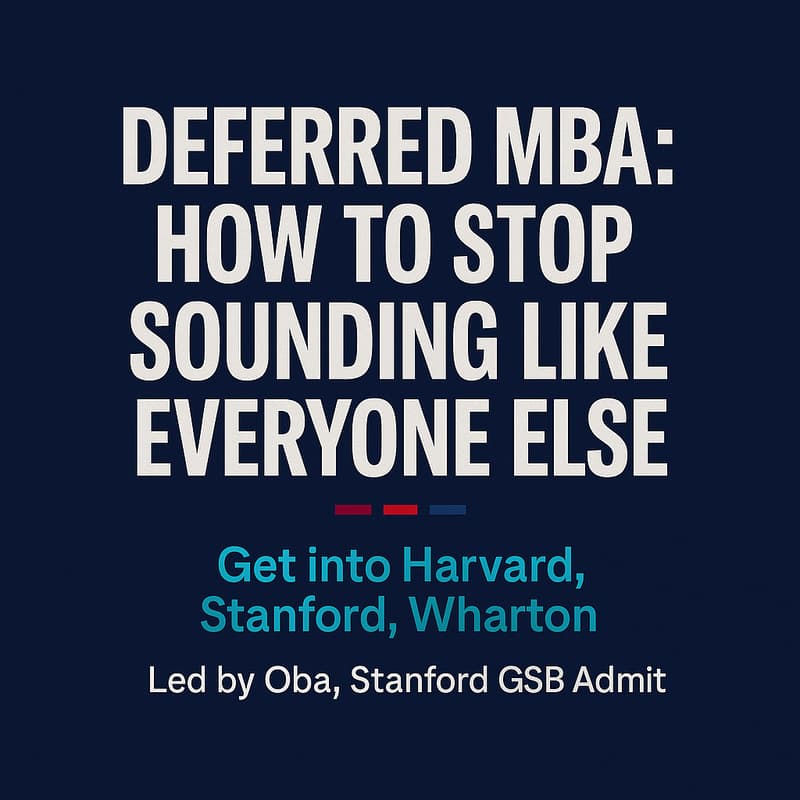 Cover Image for Deferred MBA: How to Stop Sounding Like Everyone Else