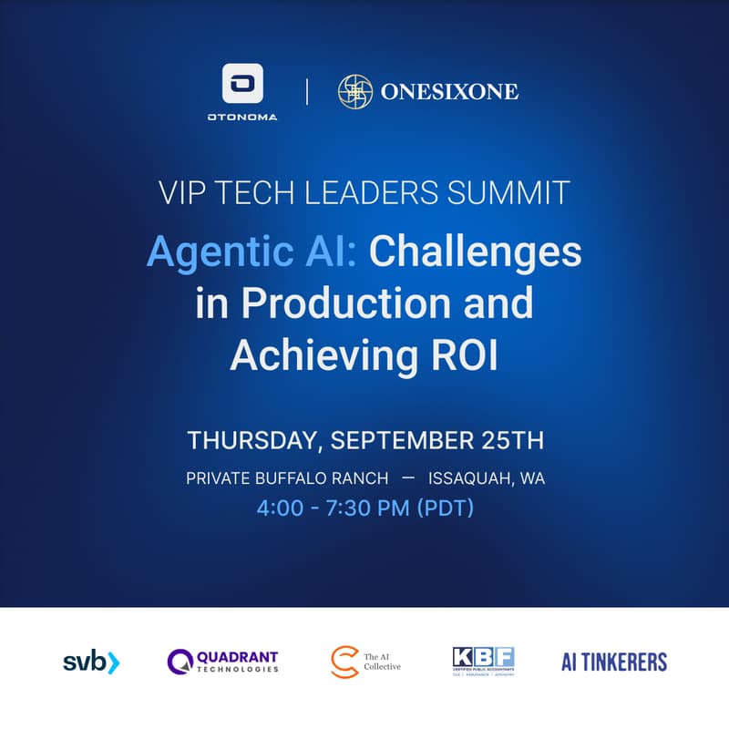 Cover Image for VIP Tech Leaders Summit: Agentic AI - Challenges in Production and Achieving ROI