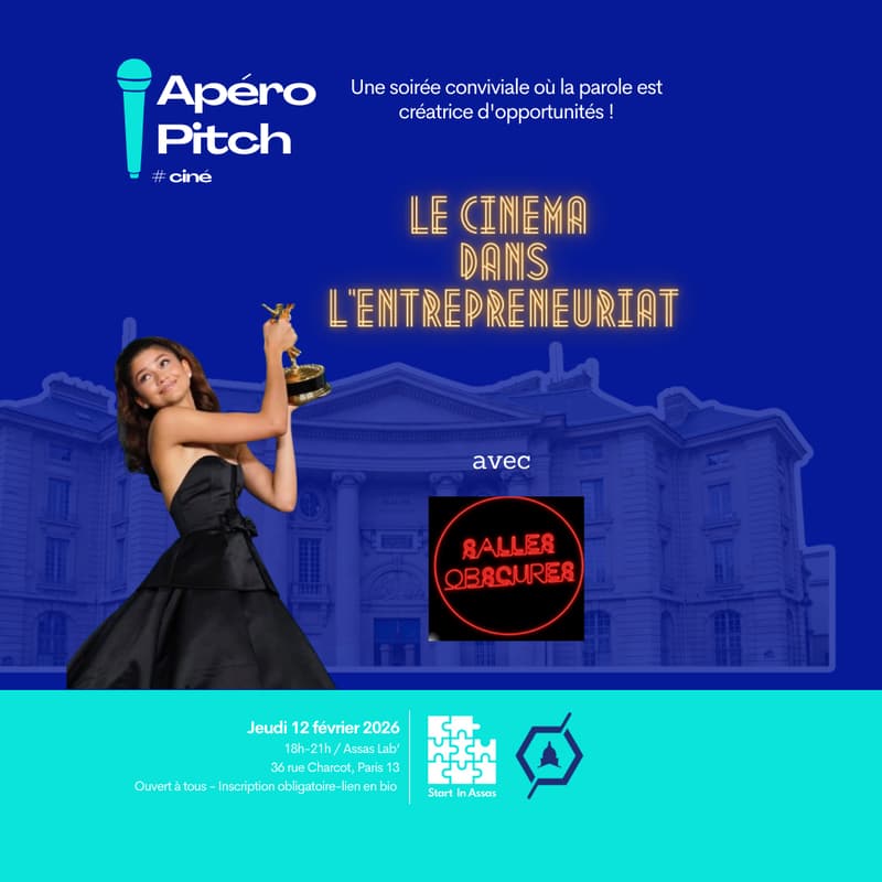 Cover Image for Apéro Pitch #3 - Le Cinéma dans l'entrepreneuriat