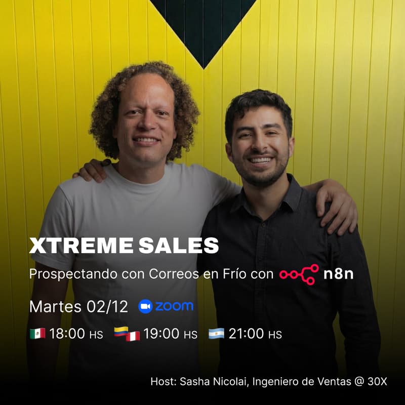 Cover Image for XtremeSales | Prospectando con Correos en Frío con n8n y AI