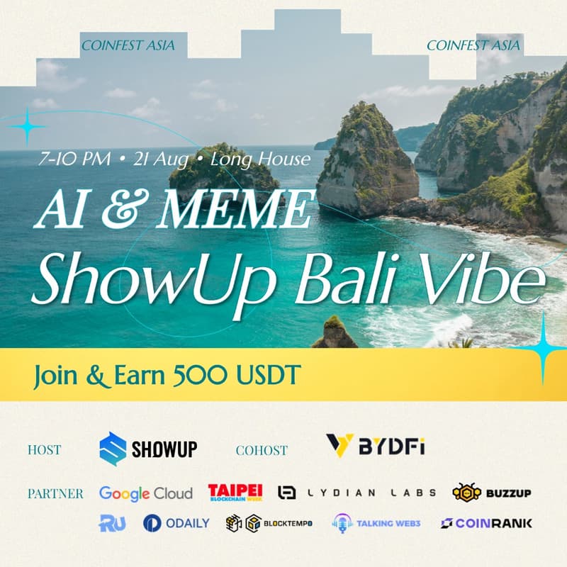 Cover Image for ShowUp Bali Vibe - AI & MEME -Official (IN)Side Event @ Coinfest Asia 2025