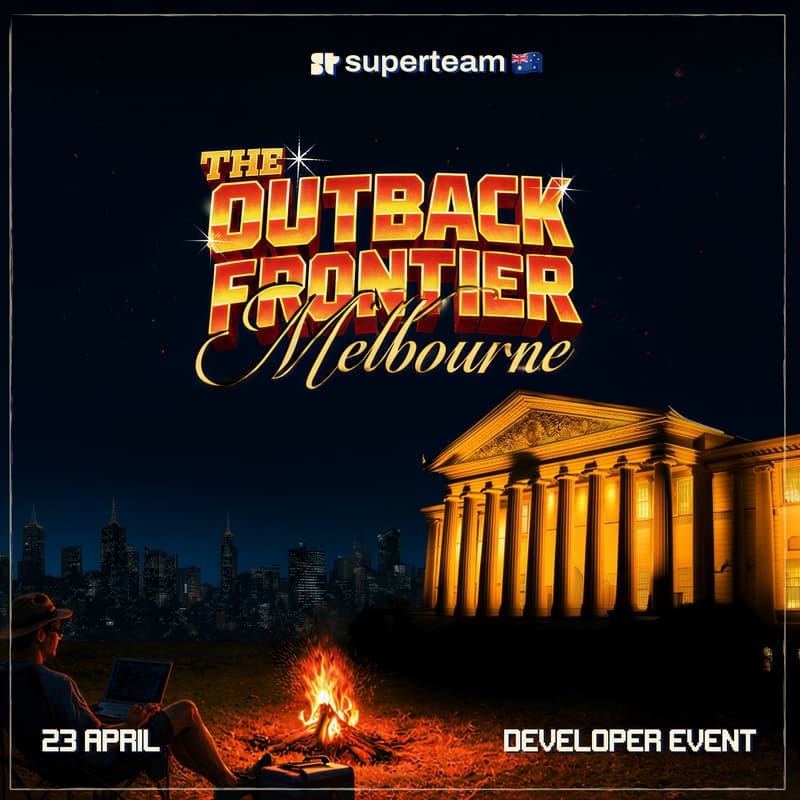 Cover Image for Melbourne Builder Meetup (Colosseum Frontier Hackathon) | Superteam Australia: The Outback Frontier