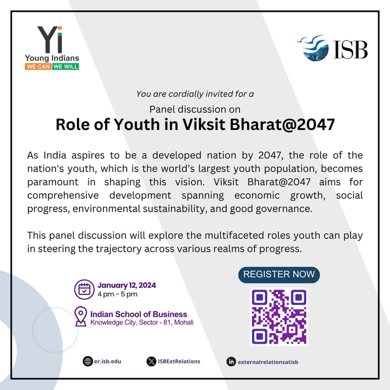 Cover Image for Panel discussion on 'Role of Youth in Viksit Bharat@2047'
