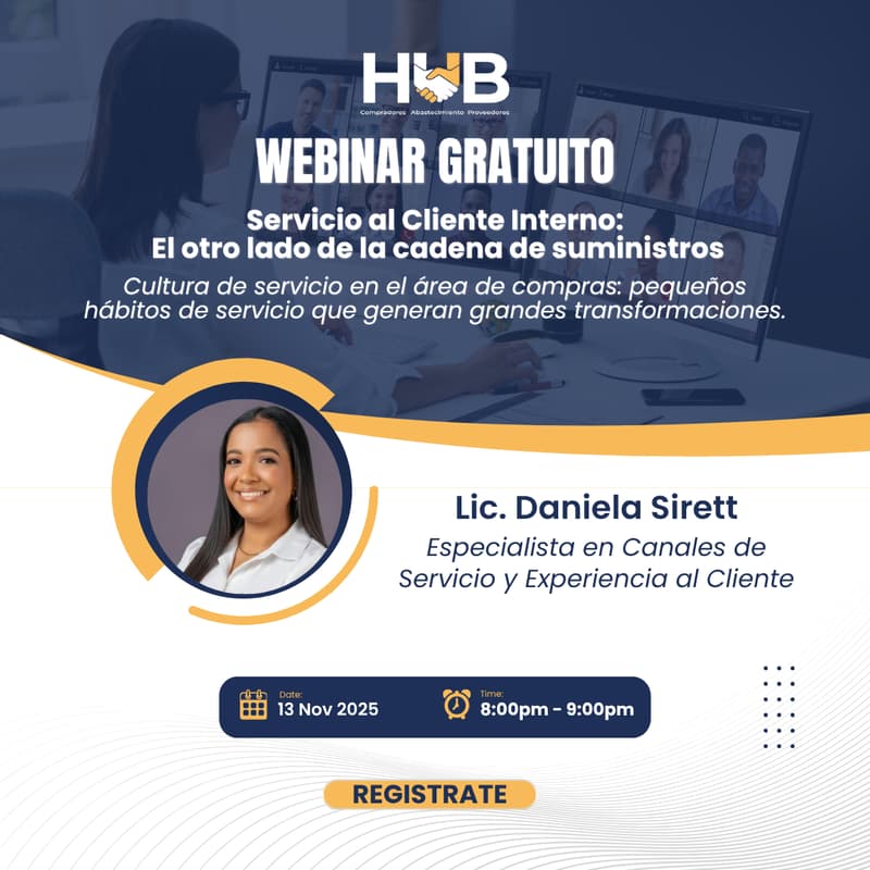 Cover Image for Webinar Gratuito: Servicio al Cliente Interno: El otro lado de la cadena de suministros