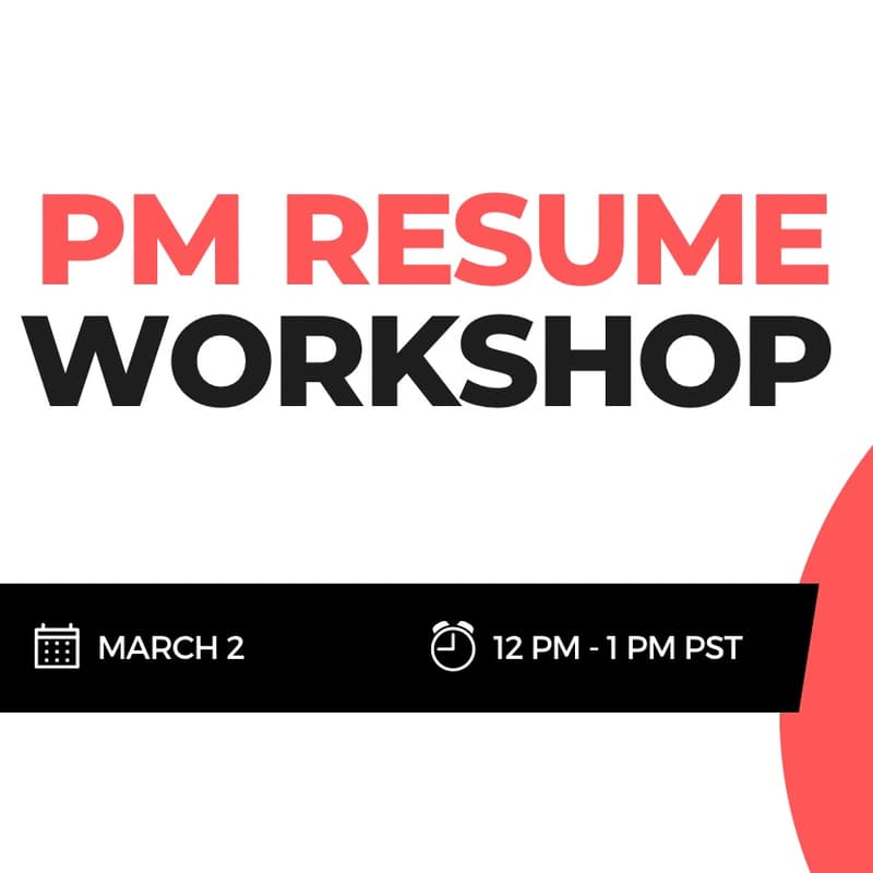Cover Image for PM resume Workshop