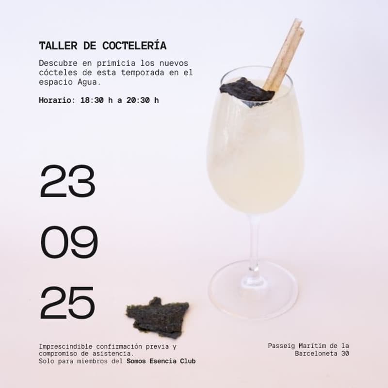 Cover Image for Taller de coctelería en Agua