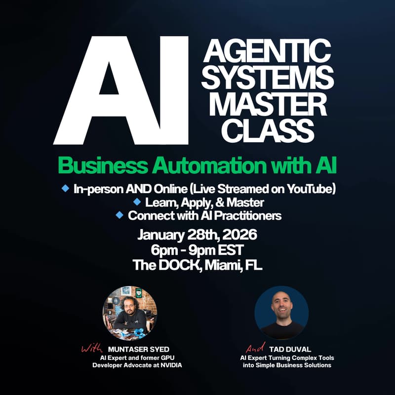 Cover Image for AGENTIC SYSTEMS AI MASTERCLASS