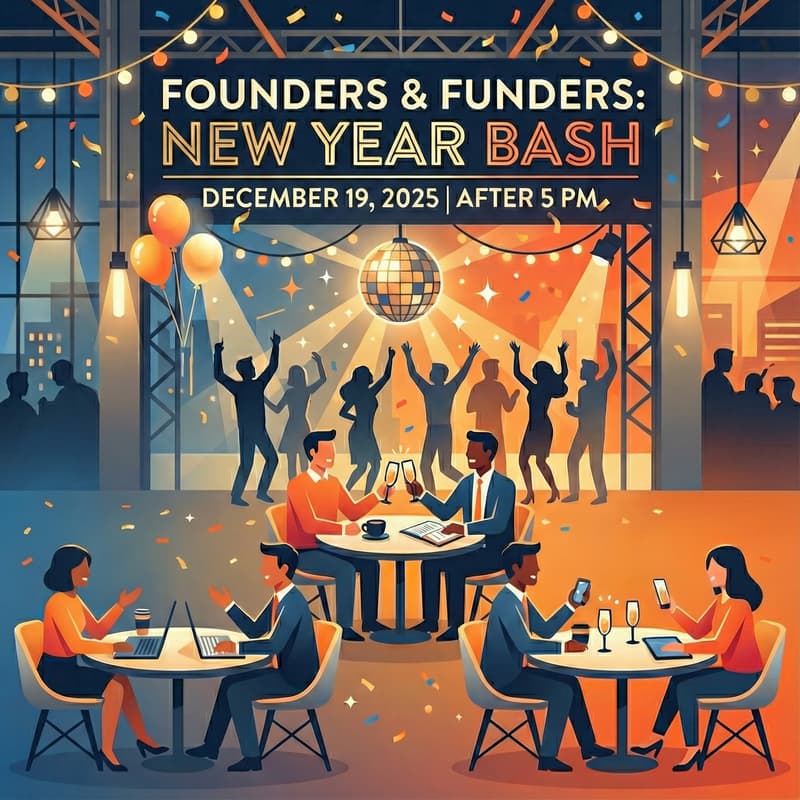 Cover Image for Startup Ecosystem NYE Bash: Founders & Funders | HiDevs HQ Launch Party
