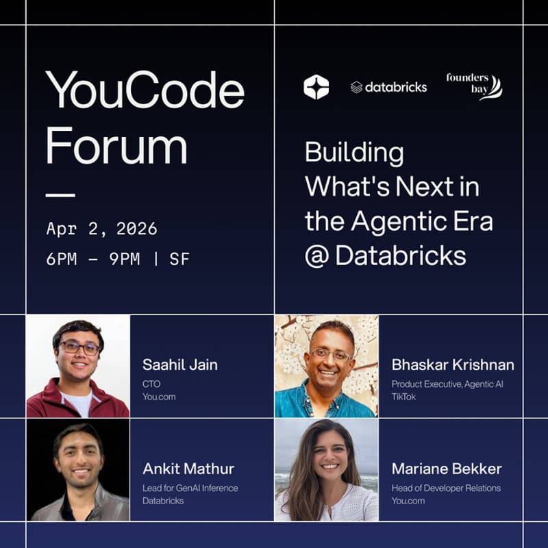 Cover Image for YouCode Forum: Building What's Next in The Agentic Era @ Databricks