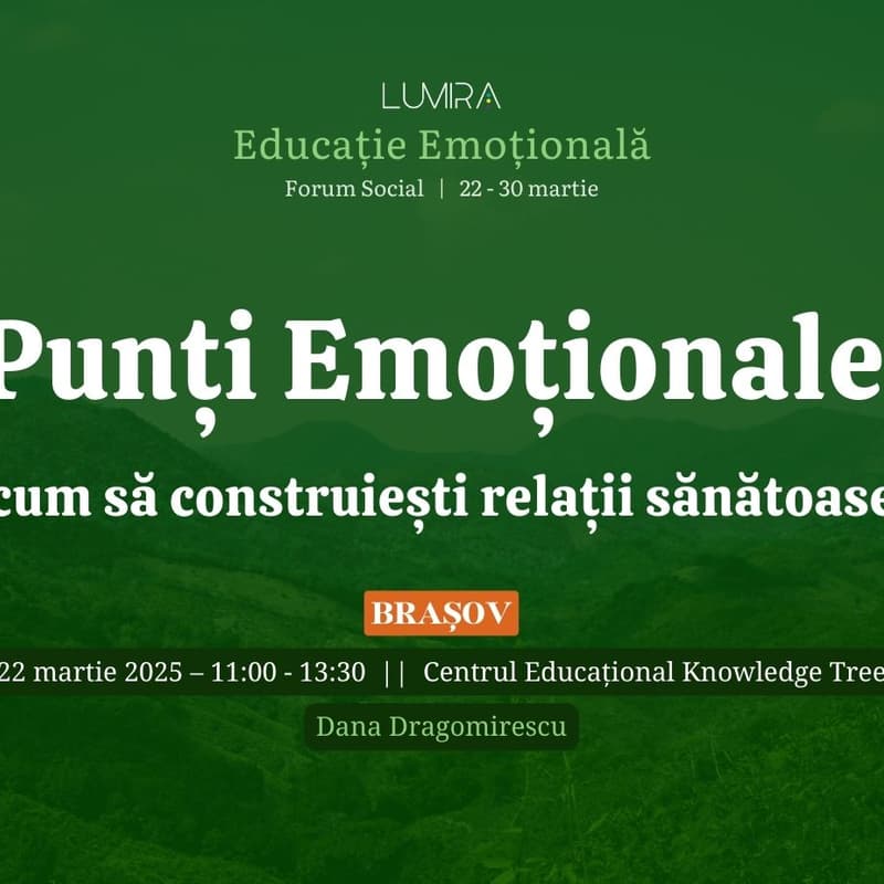 Cover Image for Punți Emoționale: cum să construiești relații sănătoase [Brașov]