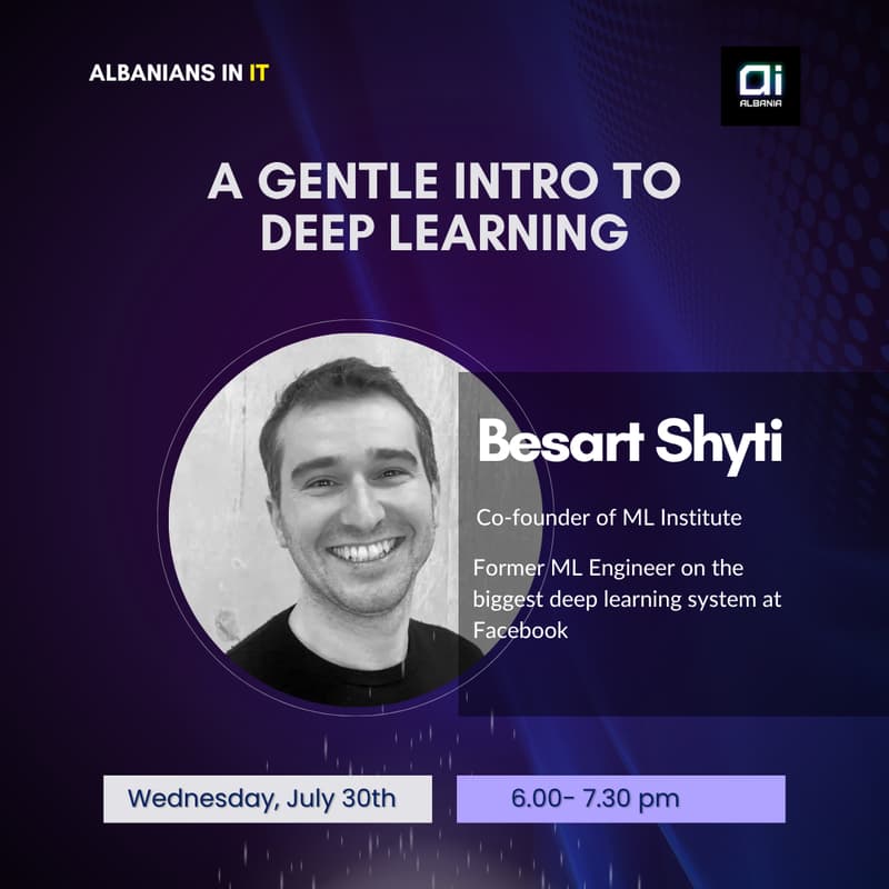 Cover Image for A Gentle Intro to Deep Learning (with Besart)