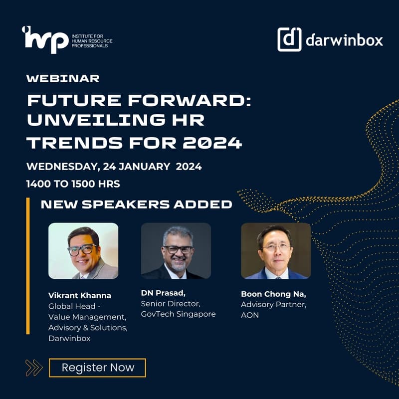 Cover Image for IHRP x Darwinbox Webinar | Future Forward: Unveiling HR Trends for 2024