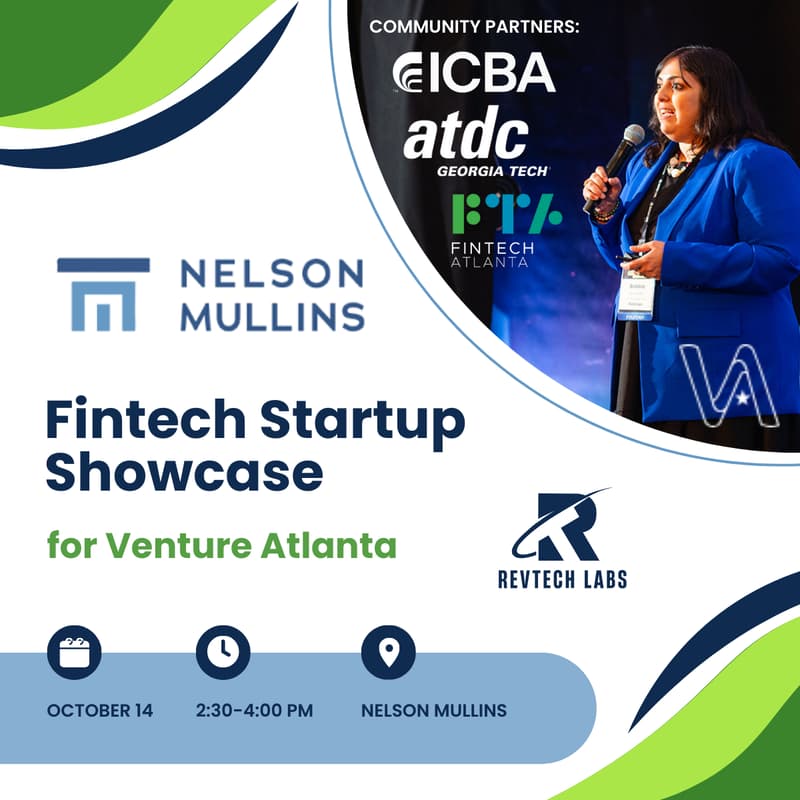 Cover Image for Fintech Startup Showcase for Venture Atlanta