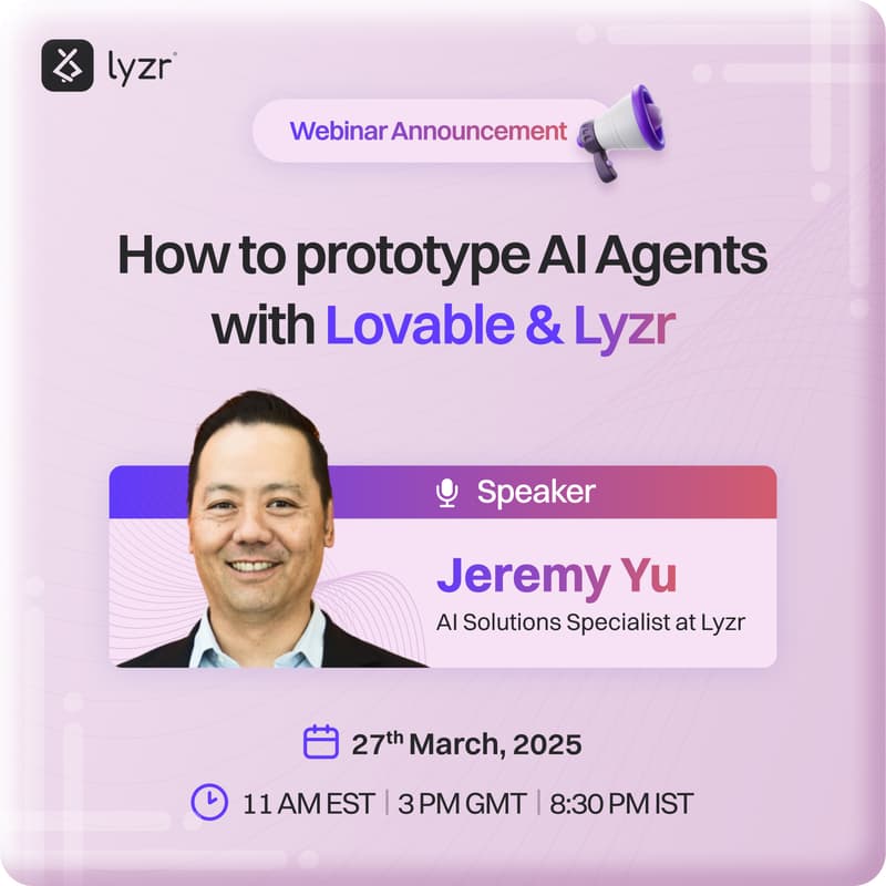 Cover Image for How to prototype AI Agents with Lovable & Lyzr