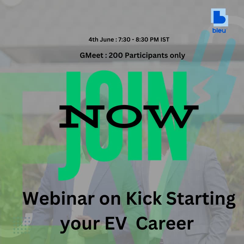 Cover Image for EV Webinar on Kickstarting your EV Career - Ft. Nikhil Gunda & Ravi Teja Nadakudity