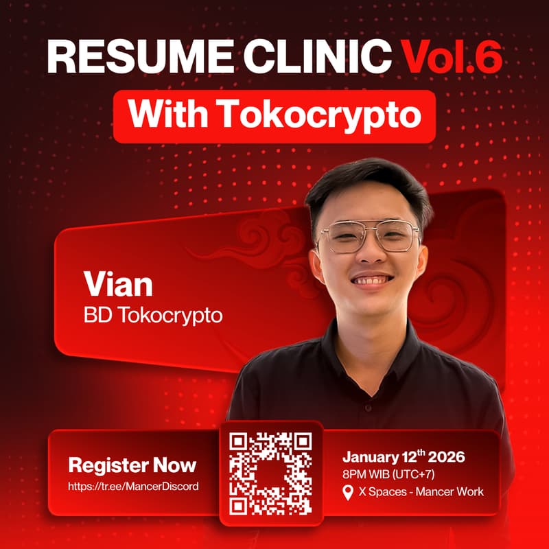 Cover Image for Mancer Resume clinic with Tokocrypto
