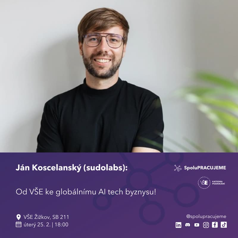 Cover Image for Ján Koscelanský (sudolabs): Od VŠE ke globálnímu AI tech byznysu!