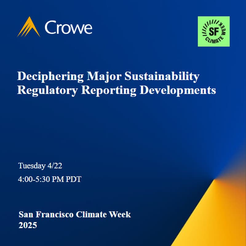 Cover Image for Deciphering Major Sustainability Regulatory Reporting Developments