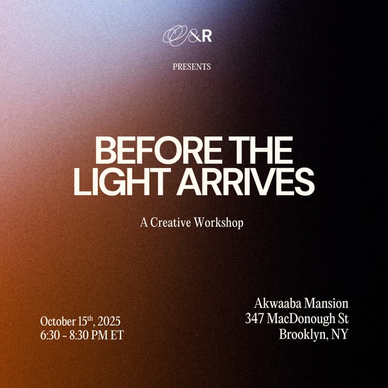 Cover Image for Before the Light Arrives: Rituals & Remembrance in our Creative Lives - A Creative Workshop