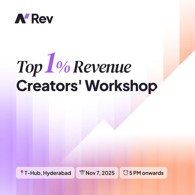 Cover Image for Top 1% Revenue Creators' Workshop - Hyderabad