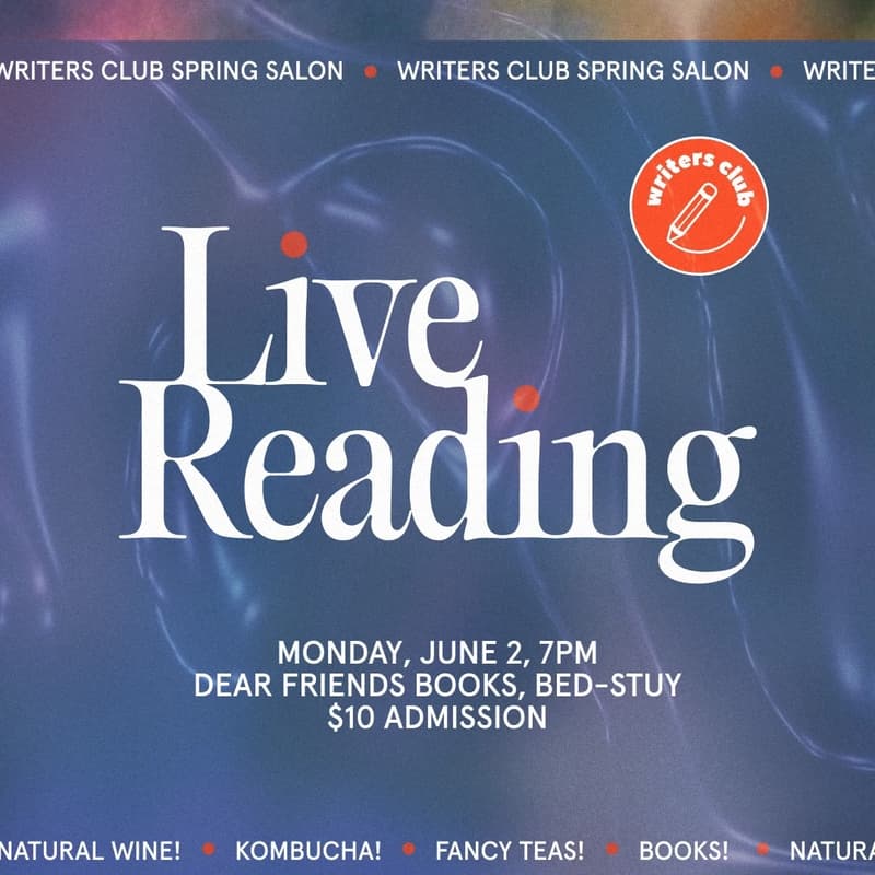 Cover Image for Writers Club Spring Salon: Live Reading