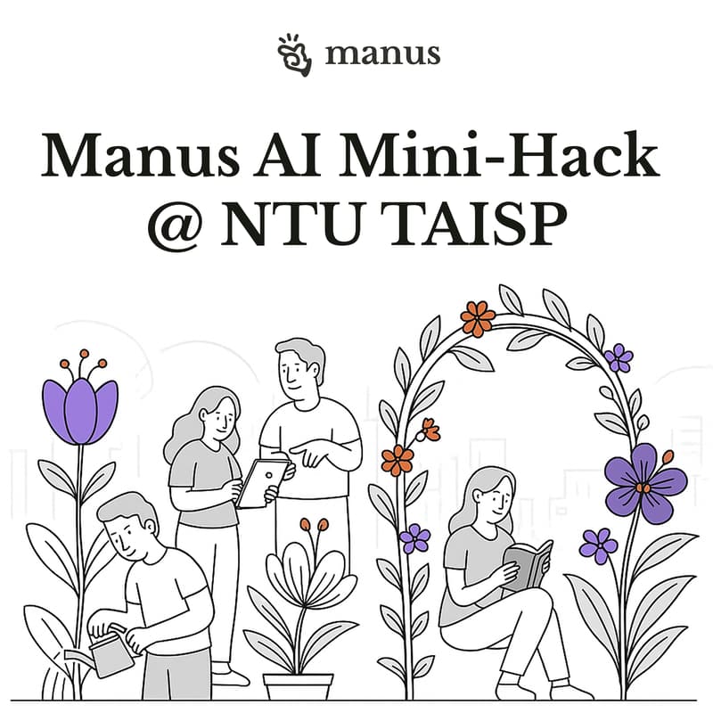 Cover Image for Manus Mini-Hack @ Turing AI Scholars Programme