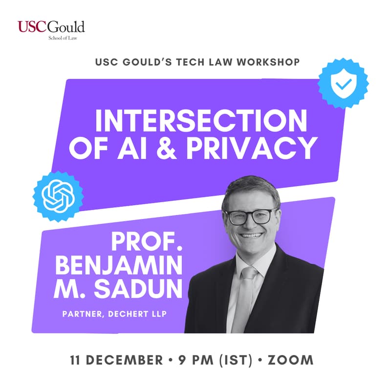 Cover Image for USC Gould's Tech Law Workshop: The Intersection of AI and Privacy