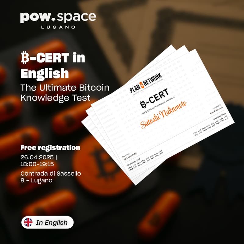 CERT – The Ultimate Bitcoin Knowledge Test · Luma