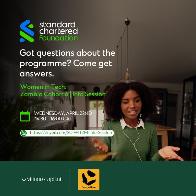 Cover Image for Women in Tech Zambia Cohort 6 | Info Session