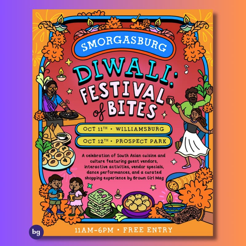 Cover Image for Smorgasburg Diwali: Festival of Bites — In Partnership with Brown Girl Mag 💛